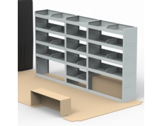 Mercedes Sprinter LWB Steel Van Racking 1.5m Tall Shelving Package - HSK1.5.5