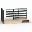 Peugeot Boxer LWB Steel Van Racking - 1.5m High Extra Tall Shelving Package - HSK1.5.5