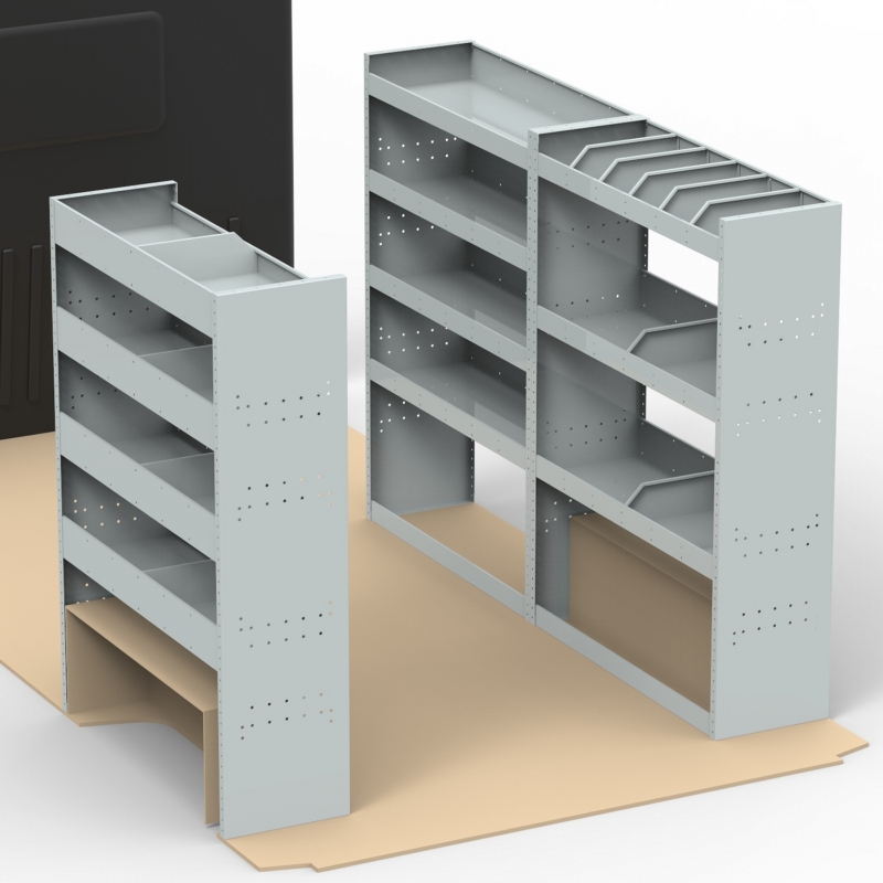 Vauxhall Movano MWB Steel Van Racking 1.5m Tall Shelving Package ...