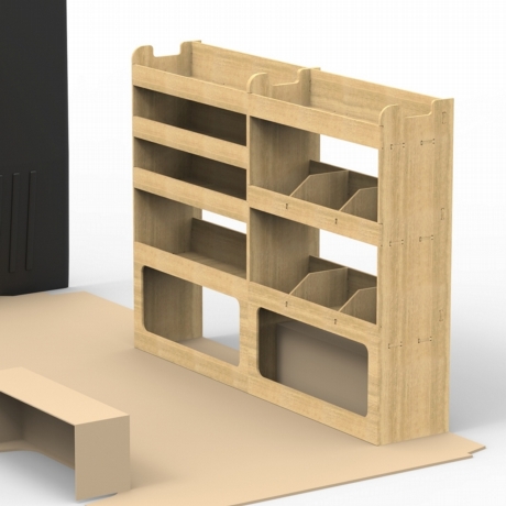 Nissan NV400 Plywood Van Racking 1.5m Tall Shelving Package - HRK1.3