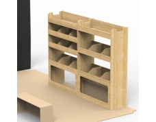 Mercedes Sprinter Plywood Van Racking 1.5m Tall Shelving Package - HRK1.4