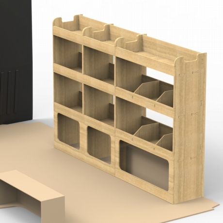 Mercedes Sprinter Plywood Van Racking 1.5m Tall Shelving Package - HRK1.5.5