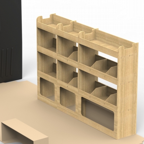 MAN TGE Plywood Van Racking 1.5m Tall Shelving Package - HRK1.6.5