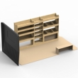 Vauxhall Movano LWB Plywood Van Racking 1.5m Tall Shelving Package - HRK1.7.3