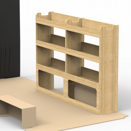 MAN TGE Plywood Van Racking 1.5m Tall Shelving Package - HRK2.2