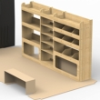 Volkswagen Crafter Plywood Van Racking 1.5m Tall Shelving Package - HRK4.7.8