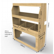 Ford Transit Custom 2013 to 2023 Plywood van racking / Shelving unit - WR73