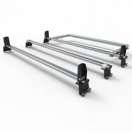 Nissan Primastar 3 bar roof rack - load stops - rear roller 2001-14 model (AT9LS+A30)