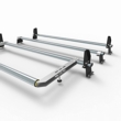 Nissan Primastar 3 bar roof rack - load stops - rear roller 2001-14 model (AT9LS+A30)