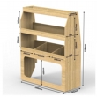 Volkswagen Transporter T5 T6 LWB L2 van racking Shelving plywood unit fits offside - WRK15.8.80