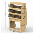 Volkswagen Transporter T5 T6 LWB L2 van racking Shelving plywood unit fits offside - WRK15.8.80