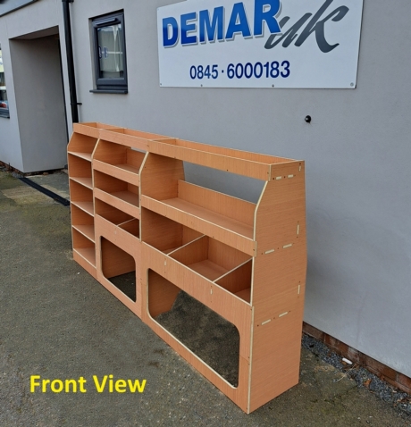 Volkswagen Transporter T5 T6 LWB L2 van racking Shelving plywood unit fits offside - WRK15.8.80