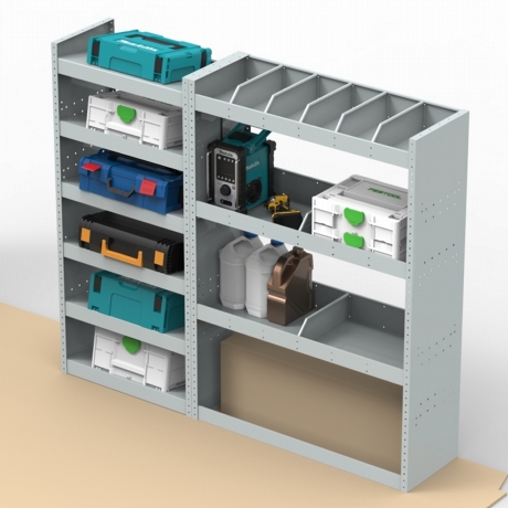 Ford Transit Steel Van Racking 1.5m High Extra Tall Shelving Package - HSK13.20