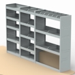Vauxhall Movano Steel Van Racking 1.5m High Extra Tall Shelving Package - HSK13.24.25
