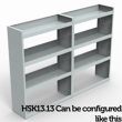 MAN TGE Steel Van Racking 1.5m High Extra Tall Shelving Package - HSK13.13