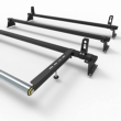 Vauxhall Vivaro Roof Rack ALUMINIUM Stealth 3 bar load stops & roller 2015 to 2019 model (DM115LS+A30)