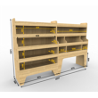 Volkswagen VW Transporter T5 & T6 Plywood Van Racking - Shelving Package - WRK33.35