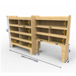 Ford Transit Custom 2013 to 2023 Plywood Offside van racking / Shelving unit - WRK53.59