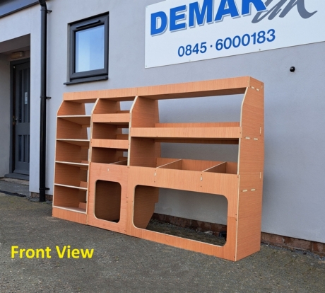 Volkswagen Transporter T5 T6 SWB L1 van racking Shelving plywood unit fits offside - WRK15.17.80