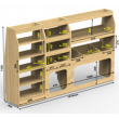 Volkswagen Transporter T5 T6 SWB L1 van racking Shelving plywood unit fits offside - WRK15.17.80