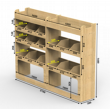 MAN TGE Plywood Van Racking 1.5m Tall Shelving Package - HRK1.4