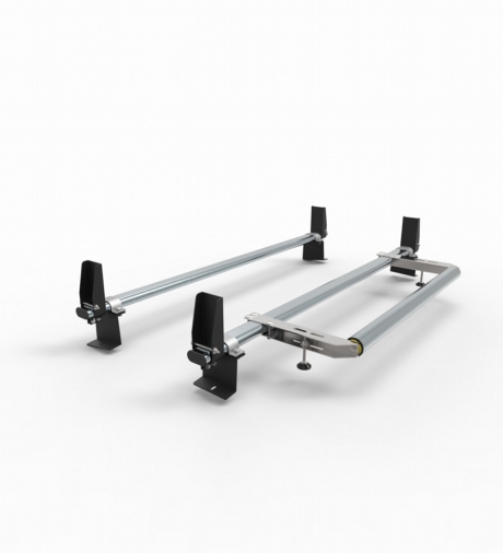 Citroen Berlingo Aero-Tech 2 bar roof rack - load stops - rear roller 2008-2018 model vans (AT64LS+A30)
